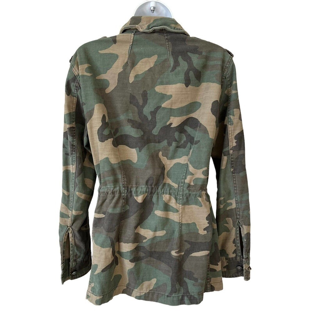 ๐
บFREE People Not Your Brothers Faded Green Camo Print Surplus Shacket Jacket XS - Picture 8 of 14